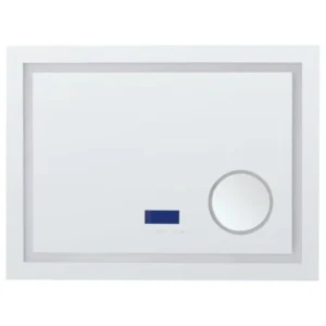 Espelho de parede LED prateado com coluna Bluetooth 60 x 80 cm THAIX
