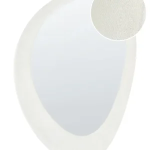 Espelho de parede em veludo branco 60 x 90 cm AUDES