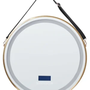 LED Wall Mirror Bluetooth Speaker ⌀ 60 cm Ouro DAROIS