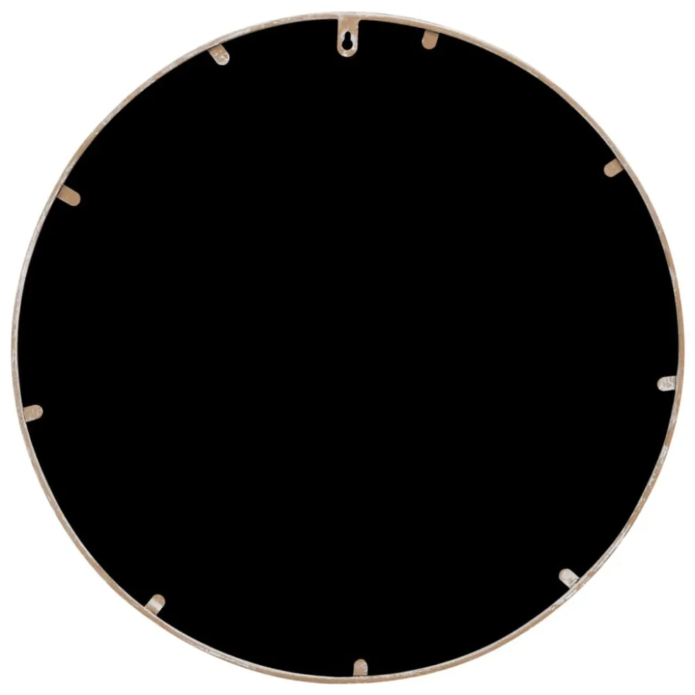 Design de Luxo Espelho em ferro redondo para uso no interior 40x2,5 cm cor areia