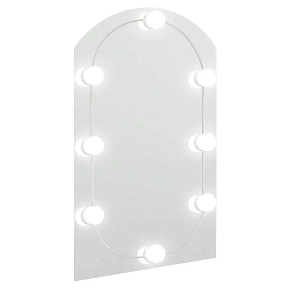 Espelho com luzes LED 60x40 cm vidro arqueado para Verificação de Visual Traseiro