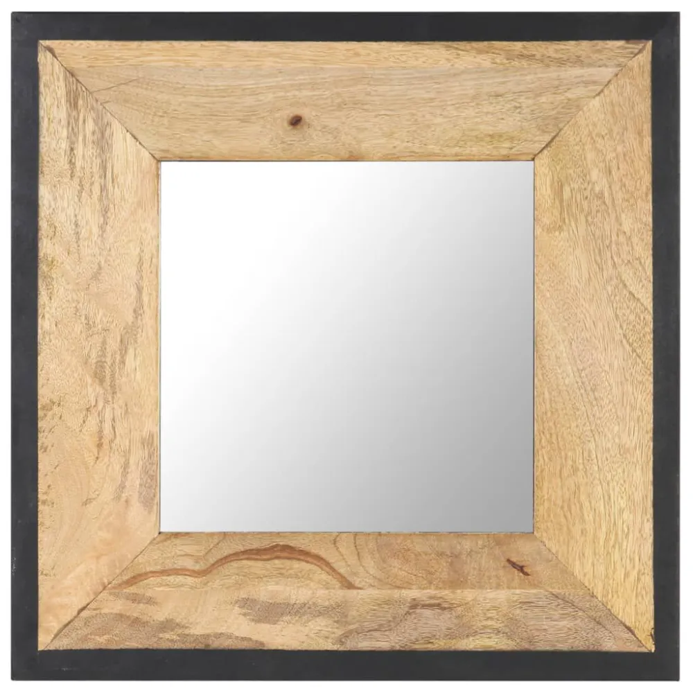 Premium Decor Espelho 50x50 cm madeira de mangueira maciç