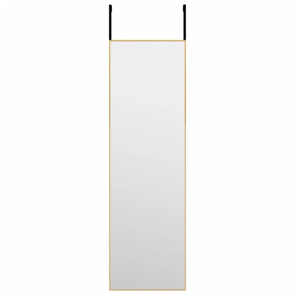 Premium Decor Espelho para porta 30x100 cm vidro e alumínio dourado