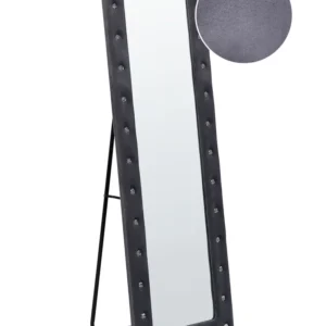 Velvet Standing Mirror 50 x 150 cm Dark Grey ANSOUIS