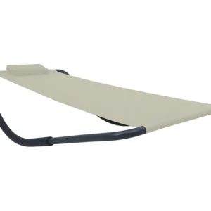 Espreguiçadeira de jardim 200x90 cm ço creme vidaxl