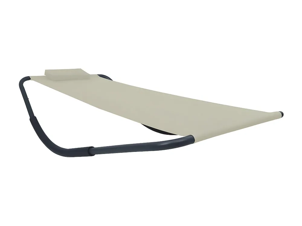 Espreguiçadeira de jardim 200x90 cm ço creme vidaxl