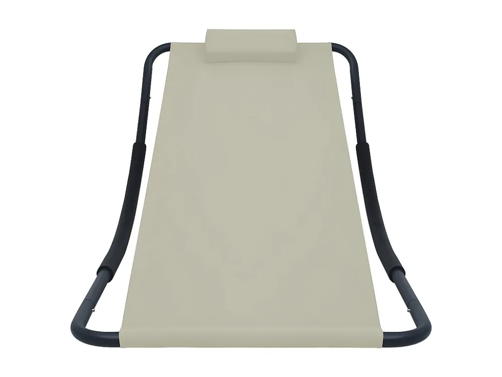 Espreguiçadeira de jardim 200x90 cm ço creme vidaxl