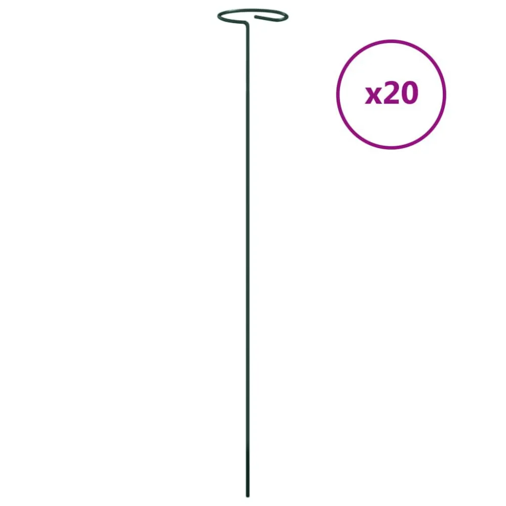 Grade de Parede Estaca para plantas de jardim 20 pcs 40 cm ço verde-escuro