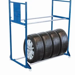 Suporte para pneus VARIOfit com 2 níveis, dimensões externas: 1.205 x 750 x 1.325 mm (LxPxA), sw-646.004 para Rosas e Flores