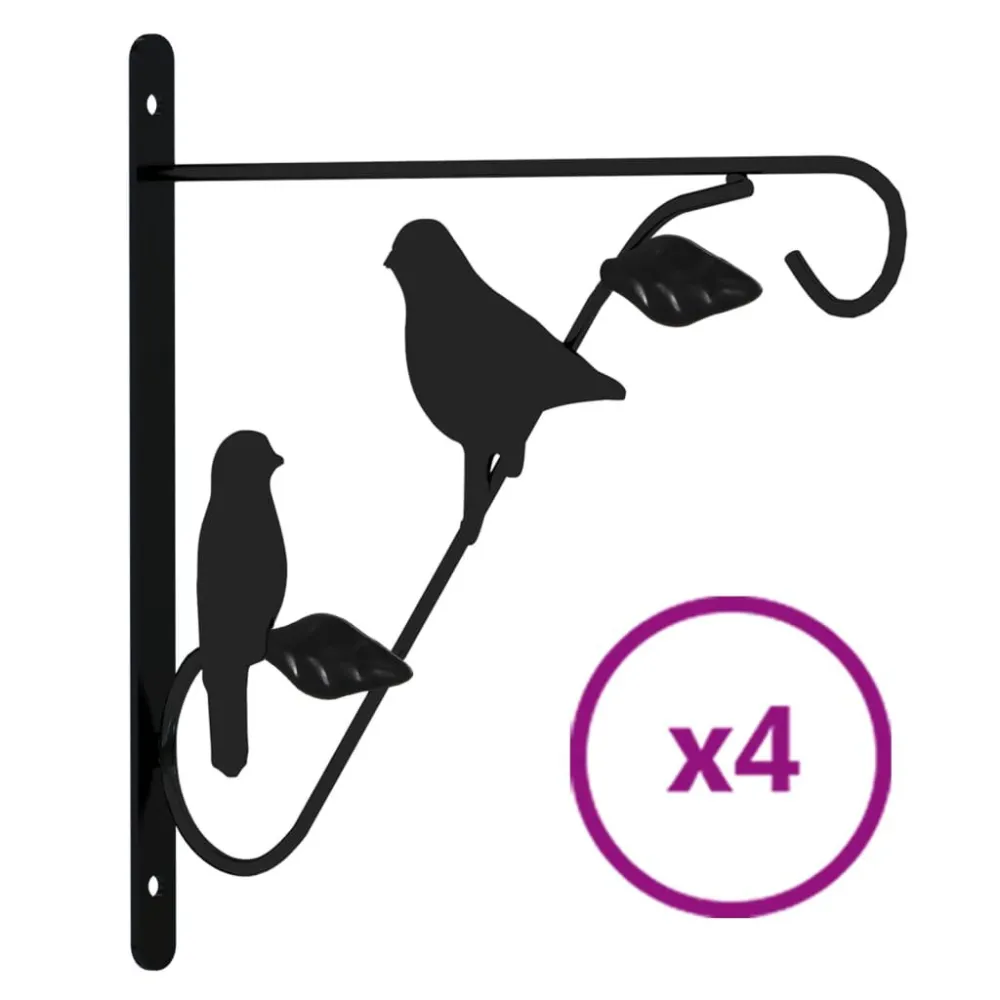 Suportes suspensos para cestos 4pcs ço preto com 10 Unidades