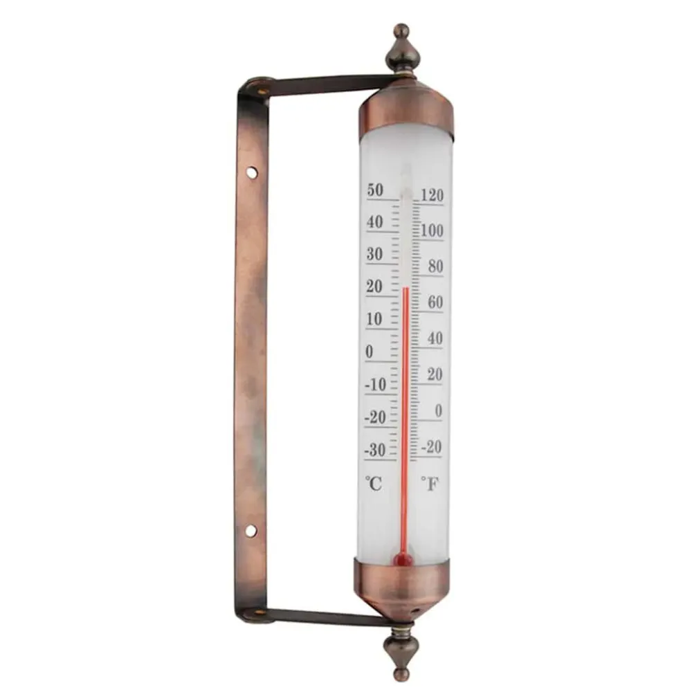 Esschert Design Termómetro de janela 25 cm TH70 em ço Inoxidável