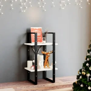 Estante para Banheiro Estante com 2 prateleiras 40x30x70 cm pinho maciço branco