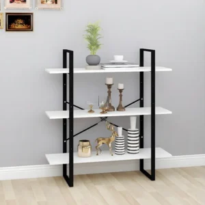 Estante 100x30x105 cm contraplacado branco Altura Ajustável