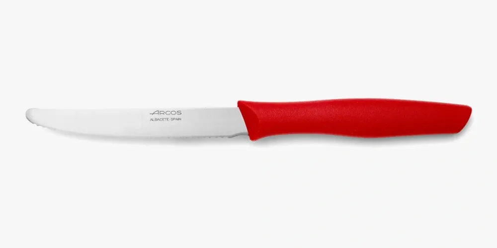 Facas de mesa cor vermelho perolado da série Nova 110 mm, perfeito para mesa