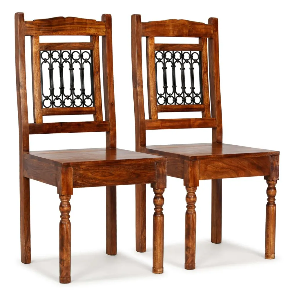 Cadeiras jantar clássicas 2 pcs madeira maciç + acabamento mel
