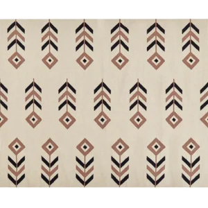 Tapete Kilim em algodão preto e creme 160 x 230 cm NIAVAN