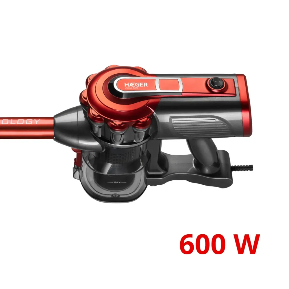Aspirador Vertical Haeger Venus 600 | 0.6 L, 600W, Filtro Ciclónico