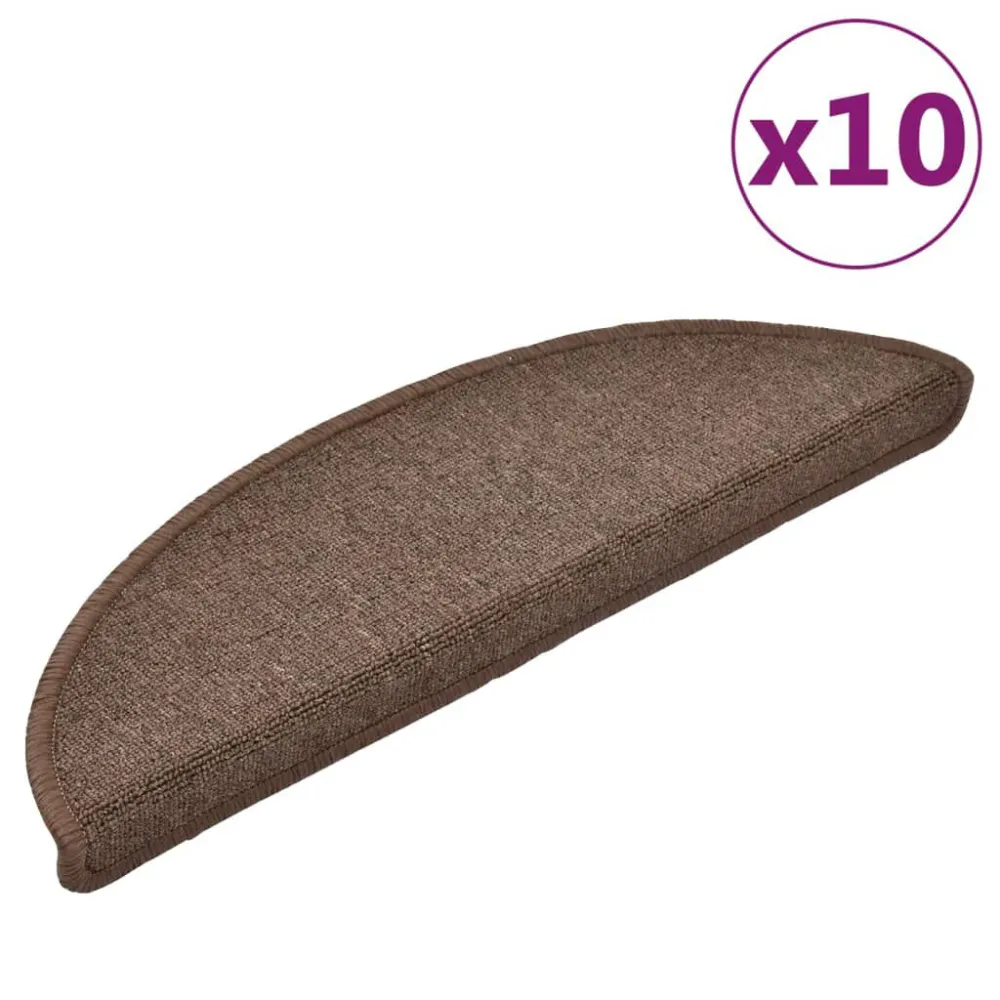 Protetor para Escrivaninha Tapetes de escadas 10 pcs 56x17x3 cm castanho café