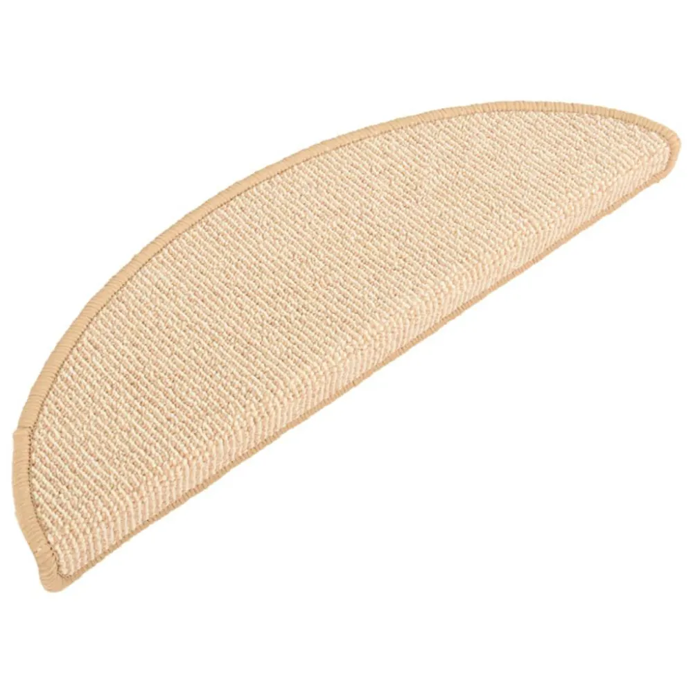 Tapete/carpete para degraus 15 pcs 56x17x3 cm cor creme Resistente Manchas