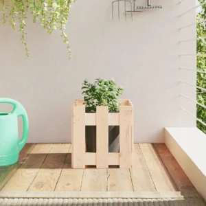 Vaso de jardim com design de cerca 30x30x30 cm pinho maciço Clicnbuy