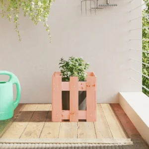 Vaso jardim com design cerca 30x30x30 cm madeira douglas maciç Clicnbuy