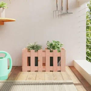 Vaso jardim com design cerca 60x30x30 cm madeira douglas maciç Clicnbuy