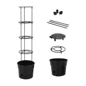 Vaso para cultivo de tomate Ø29,5x115 cm polipropileno antracite Clicnbuy
