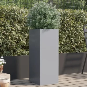 Vaso/floreira 32x27,5x75 cm ço galvanizado prateado Clicnbuy