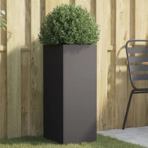 Vaso/floreira 32x27,5x75 cm ço laminado frio preto Clicnbuy