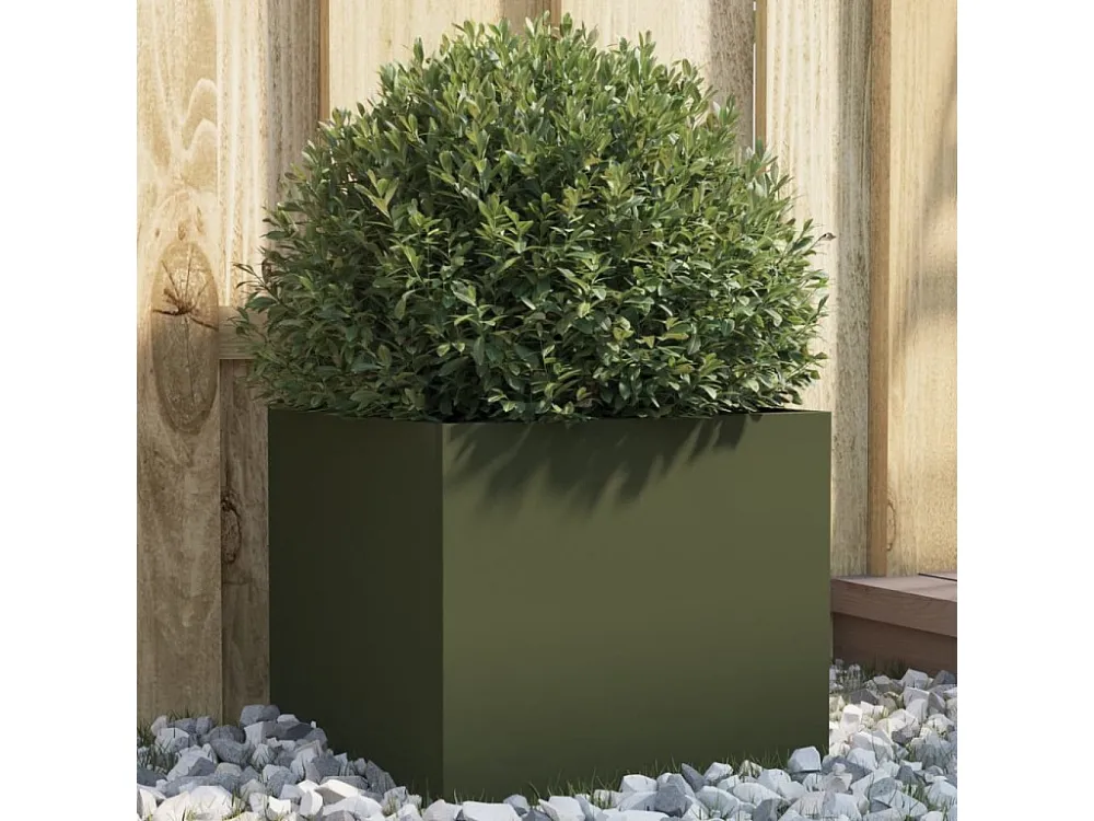 Vaso/floreira 32x30x29 cm ço laminado frio verde Clicnbuy