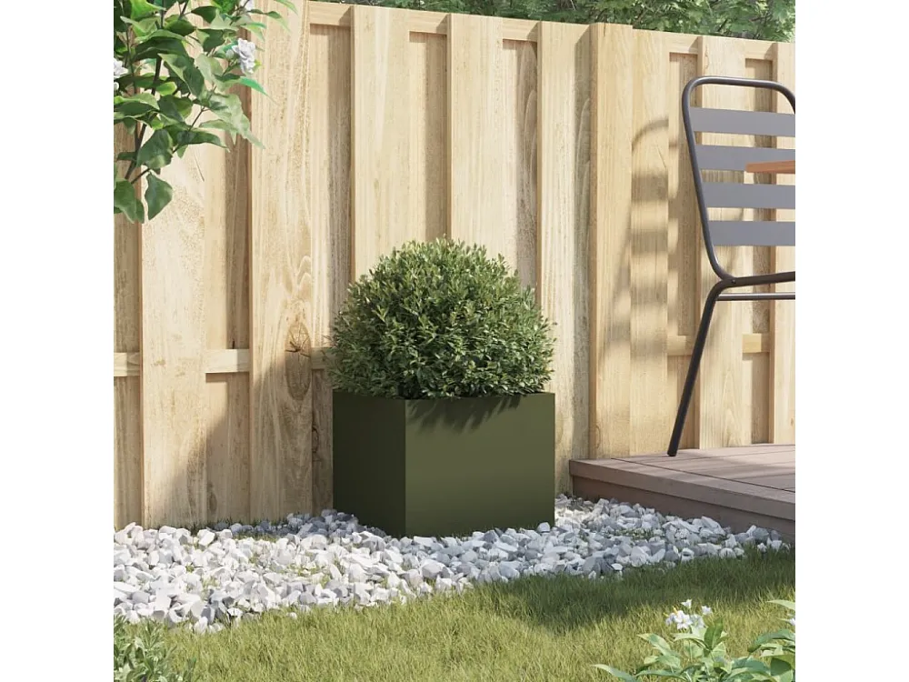 Vaso/floreira 32x30x29 cm ço laminado frio verde Clicnbuy