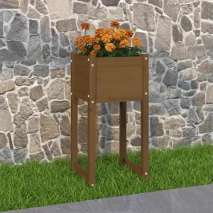 Vaso/floreira 40x40x81 cm pinho maciço castanho-mel Clicnbuy