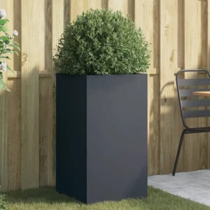 Vaso/floreira 42x38x75 cm ço laminado frio antracite Clicnbuy