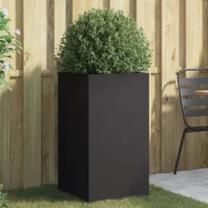 Vaso/floreira 42x38x75 cm ço laminado frio preto Clicnbuy
