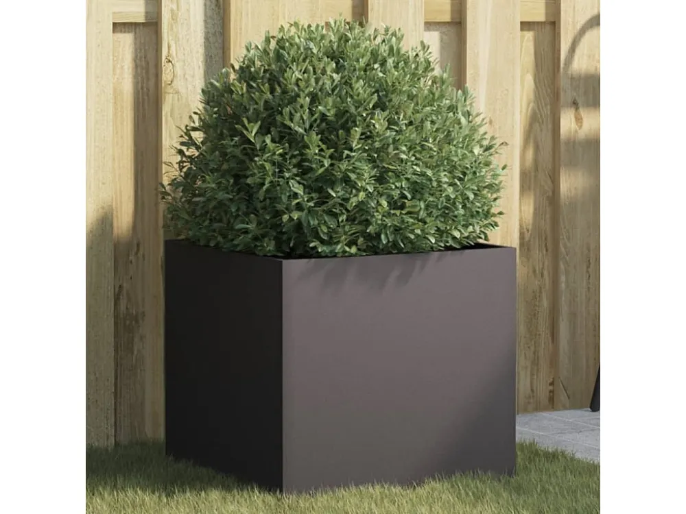 Vaso/floreira 42x40x39 cm ço laminado frio preto Clicnbuy