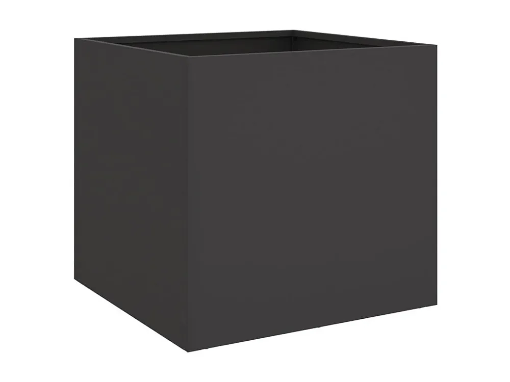 Vaso/floreira 42x40x39 cm ço laminado frio preto Clicnbuy