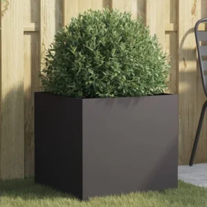 Vaso/floreira 49x47x46 cm ço laminado frio preto Clicnbuy