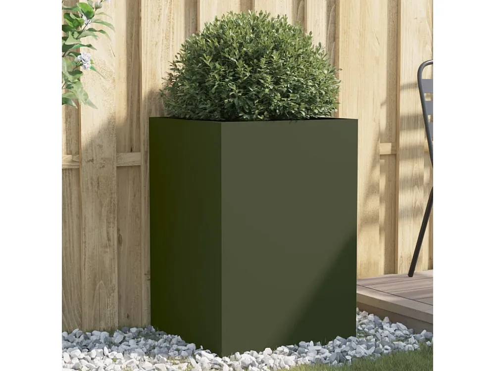 Vaso/floreira 52x48x75 cm ço laminado frio verde Clicnbuy