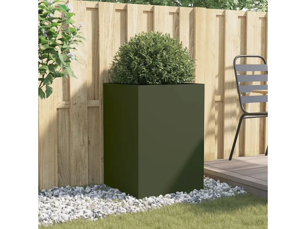 Vaso/floreira 52x48x75 cm ço laminado frio verde Clicnbuy