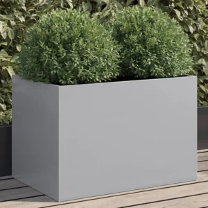 Vaso/floreira 62x40x39 cm ço galvanizado prateado Clicnbuy
