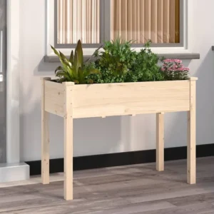 Vaso/floreira com forro 118x59x76 cm madeira de abeto maciç Clicnbuy