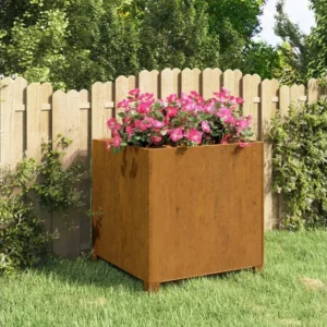 Vaso/floreira com pernas 49x47x50 cm ço corten cor enferrujado Clicnbuy