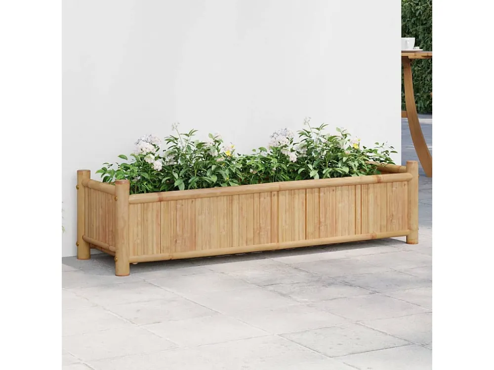 Vaso/floreira de jardim 100x30x25 cm bambu Clicnbuy