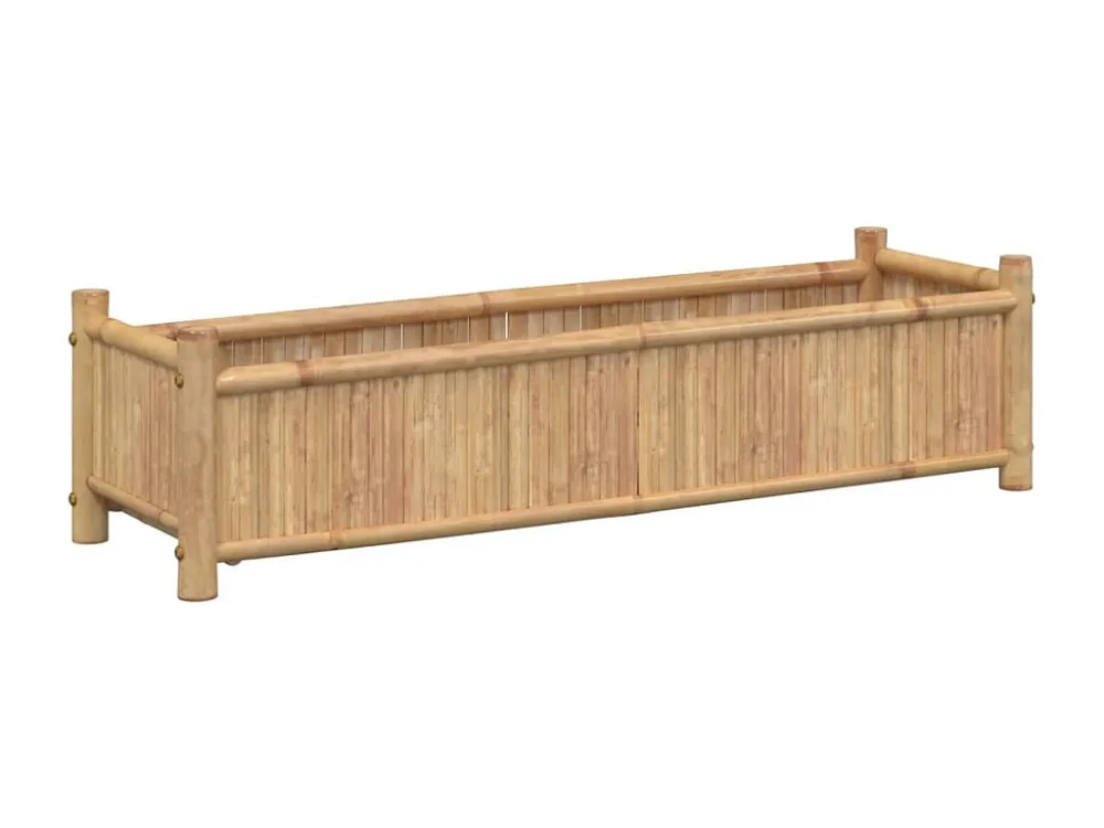 Vaso/floreira de jardim 100x30x25 cm bambu Clicnbuy