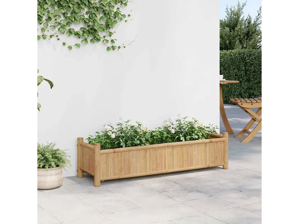 Vaso/floreira de jardim 100x30x25 cm bambu Clicnbuy