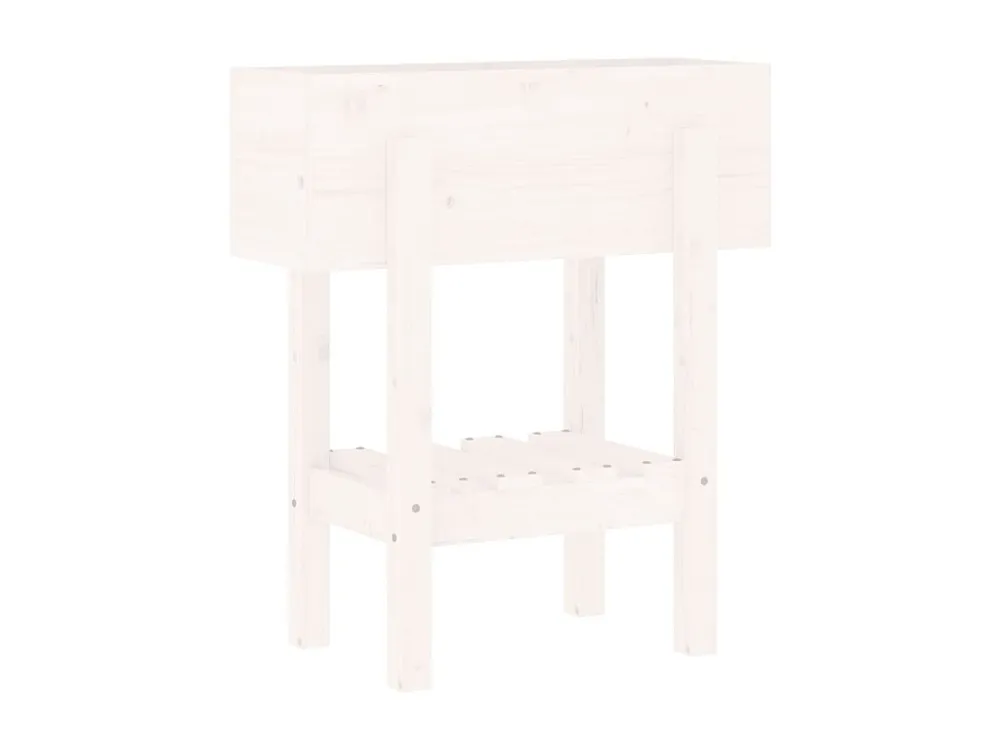 Vaso/floreira de jardim 62x30x69 cm pinho maciço branco Clicnbuy