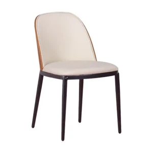 Cadeira de jantar estofada de design - Cottage - Branco