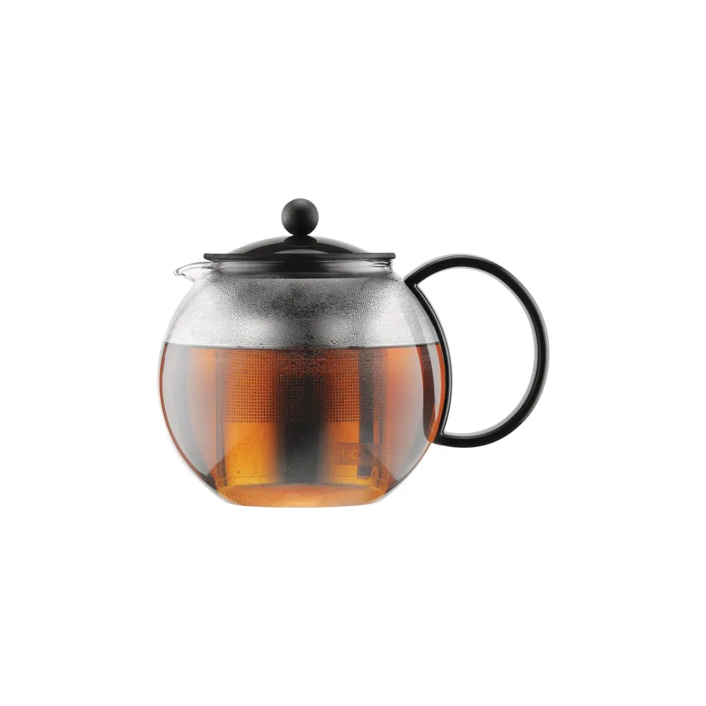 Chaleira com filtro em ço inoxidável, 1.0 l, tampa e asa de plástico, ASSAM