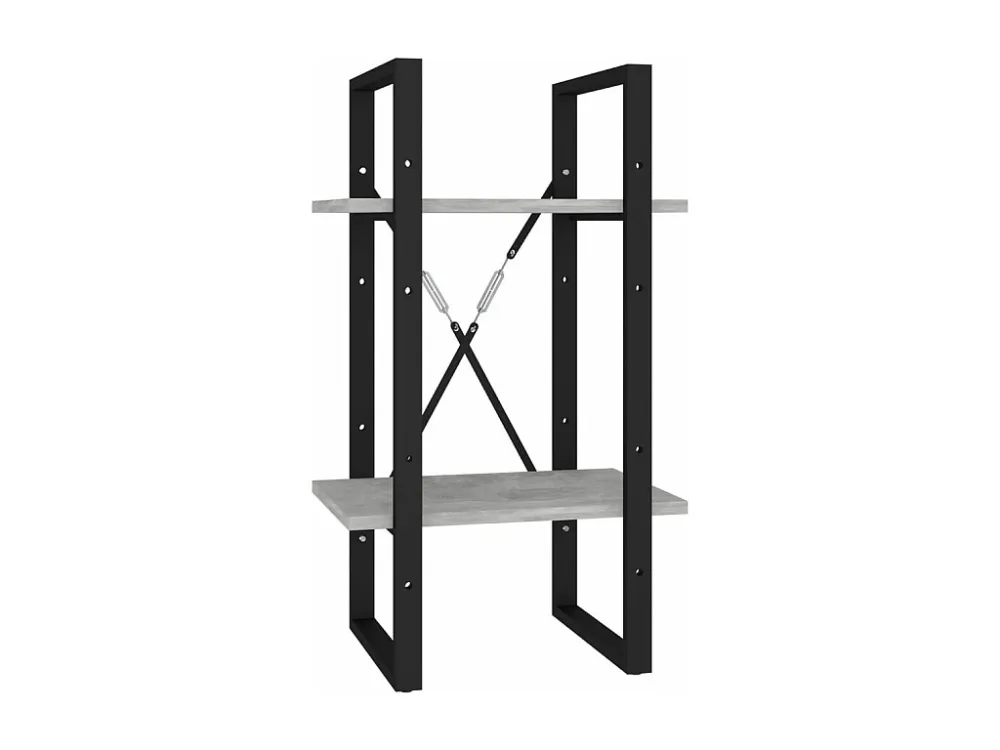 Estante com 2 prateleiras 40x30x70cm contrapl. cinzento-cimento Design Moderno