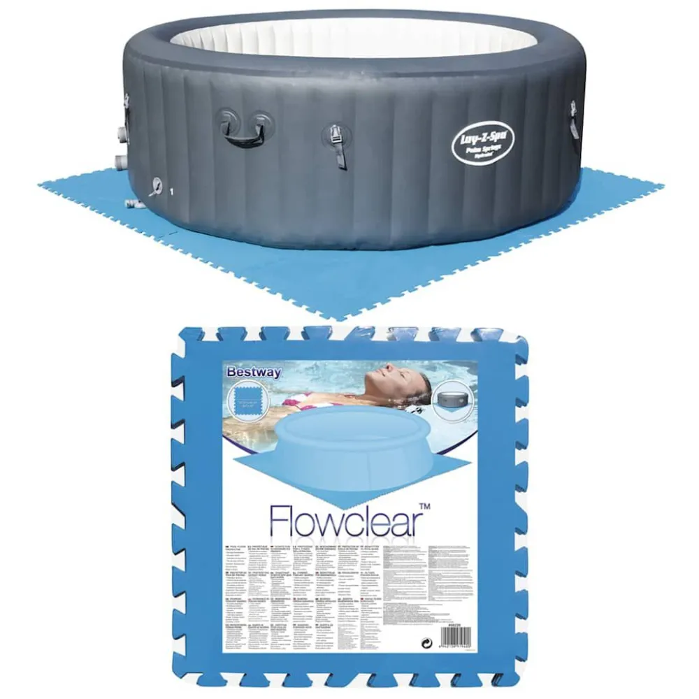 Bestway Protetores para pisos de piscinas 8 pcs azul 58220 para Skimmers e Ralos
